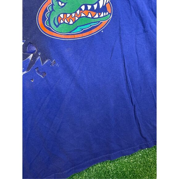 Vintage 90s Y2K University of Florida gators 3D‎ breakthrough T-shirt Blue - Picture 2 of 8